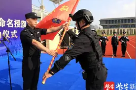 视频 | 盐城警方举行“海鹰突击队”命名授旗仪式图片
