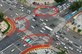 速看！烟台市区13个路口新增右转标线交通岛图片