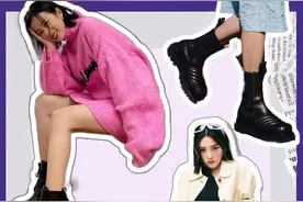状态超级好的谭松韵，她jio上的这双靴子谁穿谁美图片