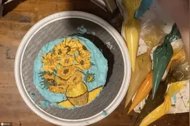 美国业余面包师自学烘焙 用奶油创作世界名画图片