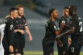 斯特林破门罗德里戈扳平且多次中柱，曼城1-1利兹联图片