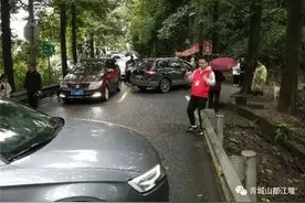 高德地图错误导致青城山严重拥堵，景区建议使用其他平台图片