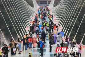 张家界大峡谷景区：漫步玻璃桥 快乐度假期图片