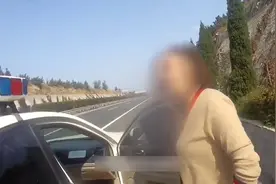 56秒 | 导航默认驾车模式，烟台一女子骑电动车上了高速路图片