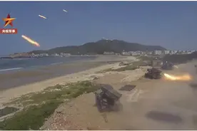 央视昨天发布“东南海域多兵种联合登岛演练”视频，岛内媒体迅速读出“关键”信息图片