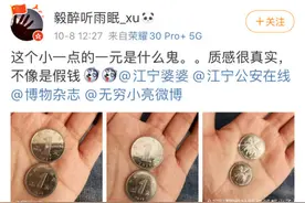 @警察蜀黍：这个小一点的一元是假钱吗？图片