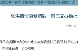 淮北市人大常委会法工委原主任张洪海涉嫌受贿罪被审查起诉图片