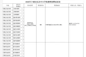 招聘！宁德市这7所民办中小学校招聘80名教师图片