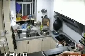 儿子煎蛋，妈妈一番“神操作”厨房差点没了图片