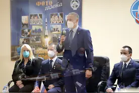 俄罗斯：“联盟MS-17”号飞船发射在即 宇航员参加线上发布会图片