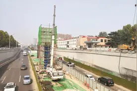 石家庄市槐安路西二环立交桥一期完成桩基灌注图片