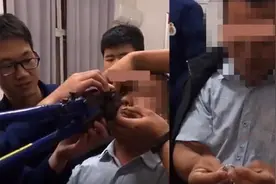为拍抖音男子戴“鼻环”，拍完拿不下来了视频封面