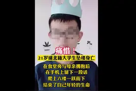 一湖北籍学生江苏大学内坠亡，与母亲拥抱后，曾在手机上留下这样一句话图片