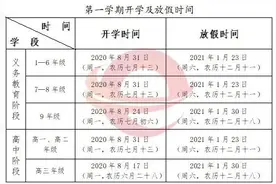 贵州中小学开学放假时间出炉图片