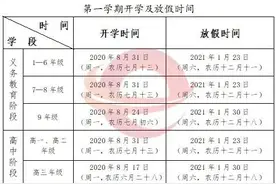贵州中小学开学放假时间出炉图片