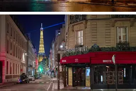 直击｜巴黎宵禁后街景对比：为了黎明的曙光，暂别法式夜生活图片