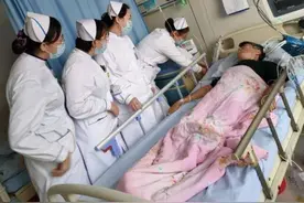 患者颅内动脉瘤破裂出血，无棣县人民医院神经外科成功介入手术图片
