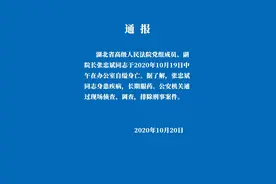 湖北省高院副院长张忠斌，在办公室自缢身亡图片
