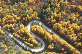 秦岭教科书版的秋日山峦视频封面