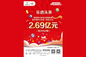 2.69亿元！体彩大乐透开出今年最大奖图片