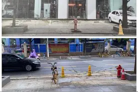 消防栓立在4S店大门正前方，妨碍出入又影响经营！水务集团：挪走图片