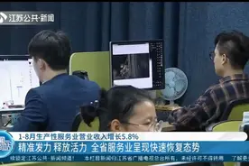 1-8月生产性服务业营收增长5.8% ，江苏省服务业呈现快速恢复态势视频封面