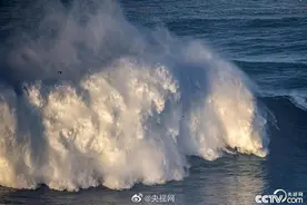 德冲浪手葡萄牙近海挑战高耸巨浪图片