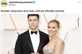 喜事官宣！斯嘉丽·约翰逊与科林·乔斯特结婚图片