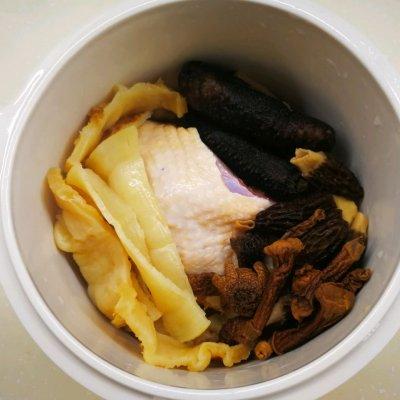 羊肚菌花胶海参炖鸡 羊肚菌花胶海参鸡汤做法
