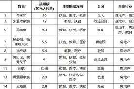 2020胡润慈善榜涉房企业家占半数 许家印成中国“首善”图片