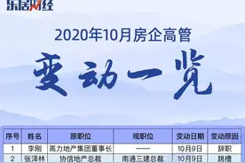10月33位房企高管变动，碧桂园中海大“换防”图片