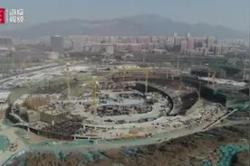 泰山文旅健身中心建设稳步推进 体育馆主体结构已封顶图片