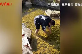 赤脚下水捞儿子扔的玻璃碴，这个年轻爸爸火了图片