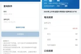 英语四六级你考了多少分？这里查图片