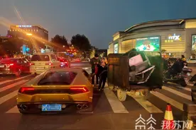 扬州一环卫车撞上兰博基尼损失超10万！车主一句话：不用赔了图片