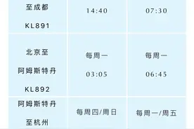 荷航：阿姆斯特丹史基浦机场往返中国的部分航线已恢复运营图片
