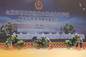 警察“蜀黍”如何玩转500多斤的大摩托？全国交警大比武“郑”在举行图片