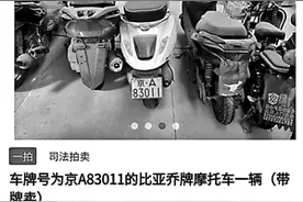 二手摩托竞拍喊价265万遭质疑 律师：恶意参与司法竞拍将被追究法律责任图片