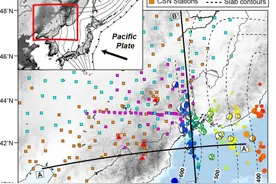 Nature Geoscience：地幔过渡带中俯冲板片界面成像图片