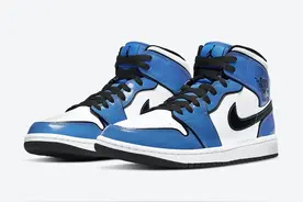 二次元小闪电！白蓝 Air Jordan 1 Mid 明日发售图片
