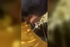 抱怨读书苦，妈妈罚孩子泔水桶捡面条，有人支持有人反对，你怎么看？图片