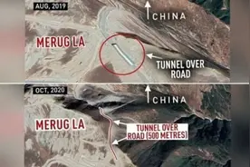 印媒：中国在洞朗地区修了一条新隧道，冬天也可以调动图片