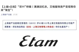 女装品牌艾格破产，双11一折甩卖，现仅剩1件商品图片