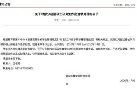 武汉体育学院拟对31名研究生退学处理，有人入学超过15年图片