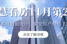 智慧看房17期丨11月第2周，泰安房价下降图片