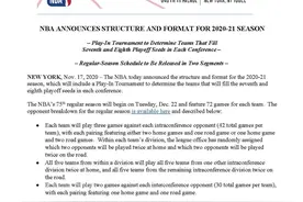 NBA新赛季赛制公布，分区第10也有机会进季后赛图片