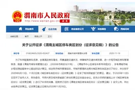 一类严格控制 渭南主城区停车类区划分出炉！停车将这些变化……图片