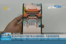爱山东APP地方分厅服务不畅，省大数据局局长：年底实现应接尽接视频封面