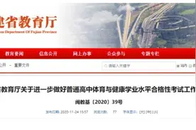 评分标准定了！福建高中体育学考内容+时间公布图片