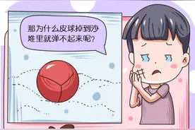 皮球掉在地上为什么会弹起来？图片